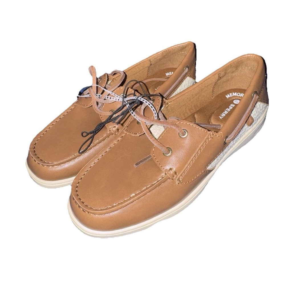 Sperry Boat Shoes Whalefish Brown Women Size 8 Memory Foam NWOT